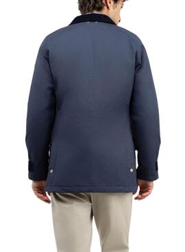 Parka El Ganso col en velours côtelé bleu marine pour homme