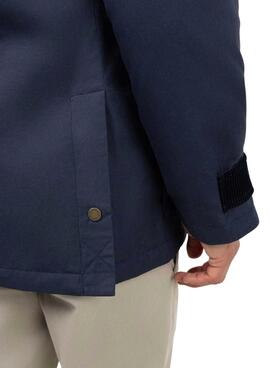 Parka El Ganso col en velours côtelé bleu marine pour homme