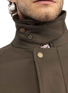 Parka El Ganso col en velours côtelé vert pour homme