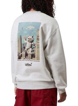 Sweat-shirt Carhartt wiptopia gris pour femme.