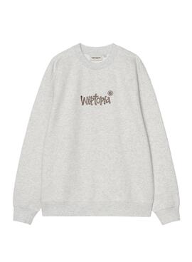 Sweat-shirt Carhartt wiptopia gris pour femme.
