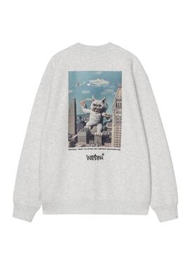 Sweat-shirt Carhartt wiptopia gris pour femme.