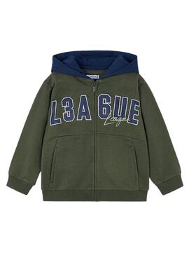 Survêtement Mayoral trois pièces vert et bleu marine pour garçon