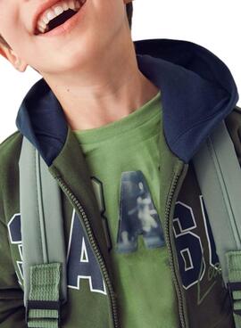 Survêtement Mayoral trois pièces vert et bleu marine pour garçon