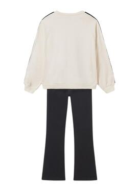 Chándal Mayoral negro y blanco de campana para niña