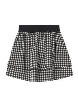 Jupe Mayoral Vichy blanc et noir pour fille.