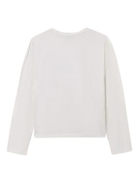 T-shirt Mayoral Whatever blanc pour fille