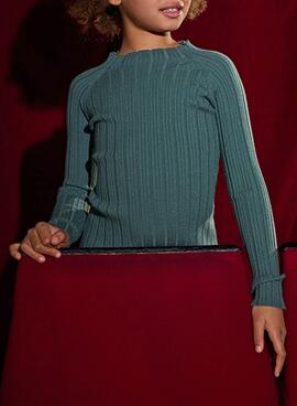 T-shirt Mayoral Tricot verte pour fille