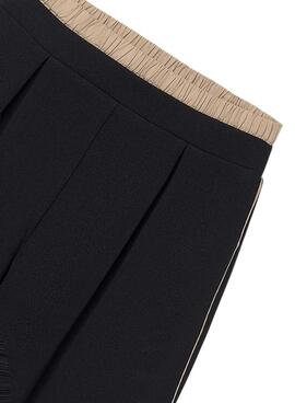 Pantalon large noir Mayoral pour fille.