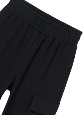 Pantalon cargo noir pour fille Mayoral