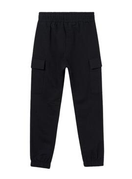 Pantalon cargo noir pour fille Mayoral