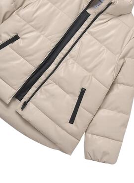 Manteau matelassé beige Mayoral pour fille