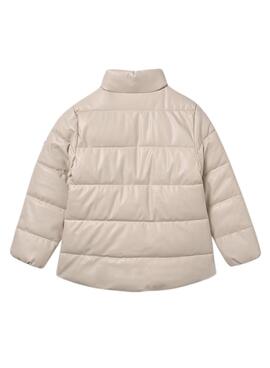 Manteau matelassé beige Mayoral pour fille