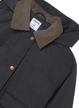 Veste cirée noire Mayoral pour fille