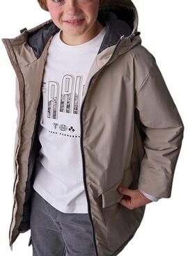 Parka Mayoral Caliza beige pour garçon