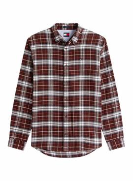 Chemise Tommy Jeans Flannel marron pour homme