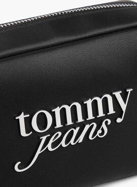 Sac Tommy Jeans Camera Serif noir pour femme