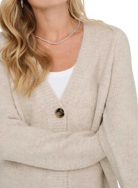 Cardigan en tricot ONLY Zoey beige pour femme