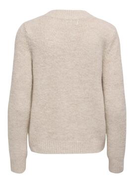 Cardigan en tricot ONLY Zoey beige pour femme
