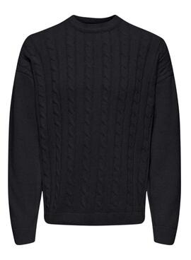 Maillot bleu marine pour homme Only and Sons Lamard.