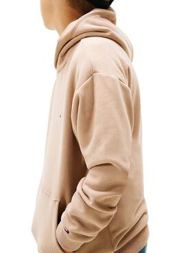 Sweat à capuche Tommy Hilfiger Mini Corp beige pour fille et garçon