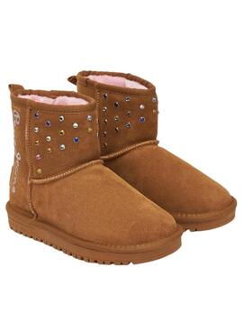 Bottes Pepe Jeans Diss Studs chameau pour fille