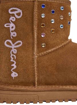 Bottes Pepe Jeans Diss Studs chameau pour fille