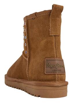 Bottes Pepe Jeans Diss Studs chameau pour fille