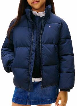 Veste matelassée Tommy Hilfiger Flag bleue marine pour garçons et filles