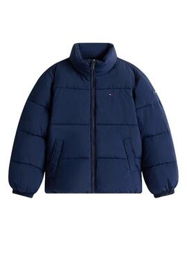Veste matelassée Tommy Hilfiger Flag bleue marine pour garçons et filles