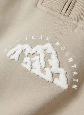 Sweat à capuche Name It Mobie beige pour garçon