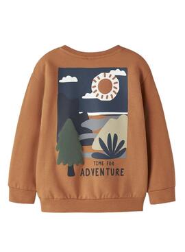 Sweatshirt  Name It Moran orange pour garçon.