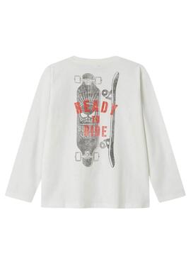 T-shirt Name It Morson blanc pour garçon