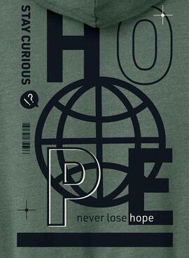 Sweatshirt Name It Molaf vert pour garçon