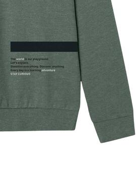 Sweatshirt Name It Molaf vert pour garçon