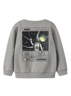 Sweatshirt Name It Molaf gris pour garçon