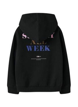 Sweat Name It Fofina noir pour fille