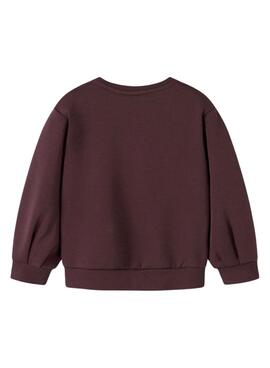 Sweat-shirt Name It Fovi grenat pour fille