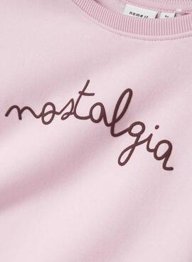 Sweat à capuche Name It Fovi rose pour fille