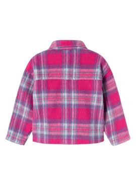 Chemise surchemise Name It Niyorka fuchsia pour fille