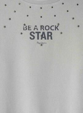 Sweat Pepe Jeans Addy gris pour fille