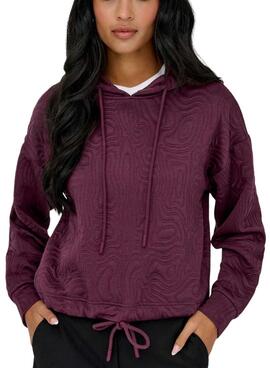 Sweat-shirt Only Bianca imprimé grenat pour femme