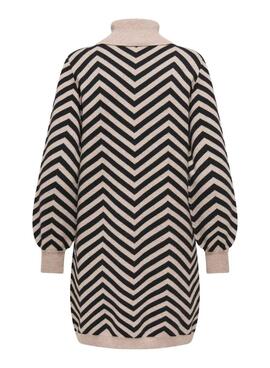 Robe Only Julia en tricot imprimé pour femme