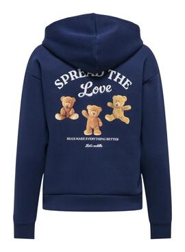 Sweat à capuche bleu Only Ricky pour femme