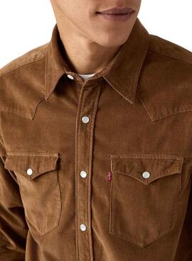 Chemise Levis Barstow Western marron pour homme
