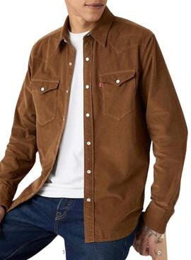 Chemise Levis Barstow Western marron pour homme