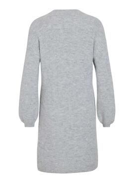 Robe Vila Viretta en maille grise pour femme