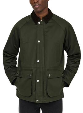 Veste Only and Sons Bob cirée verte pour homme