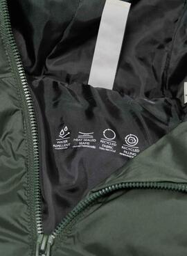 Manteau matelassé Only and Sons Union avec capuche verte pour homme