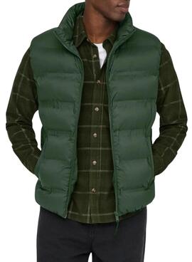 Veste matelassée verte pour homme Only and Sons Union